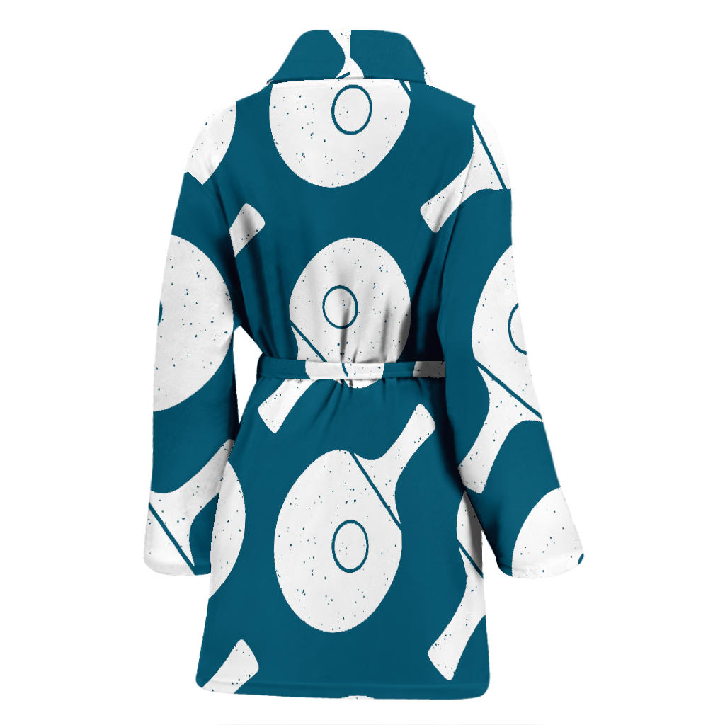 Ping Pong Pattern Print Design A02 Women Bathrobe