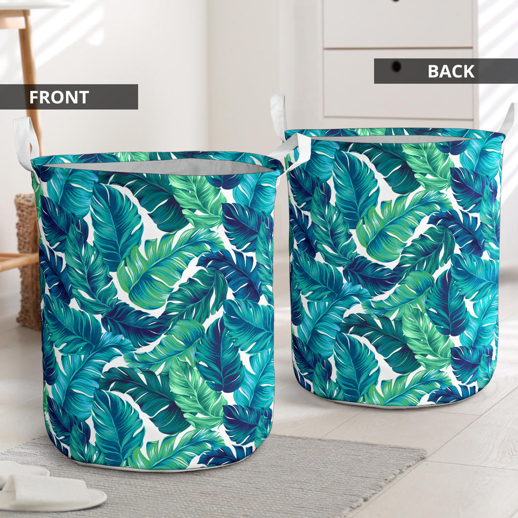 Brightness Tropical Palm Leaves Laundry Basket