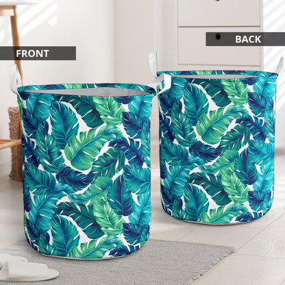 Brightness Tropical Palm Leaves Laundry Basket
