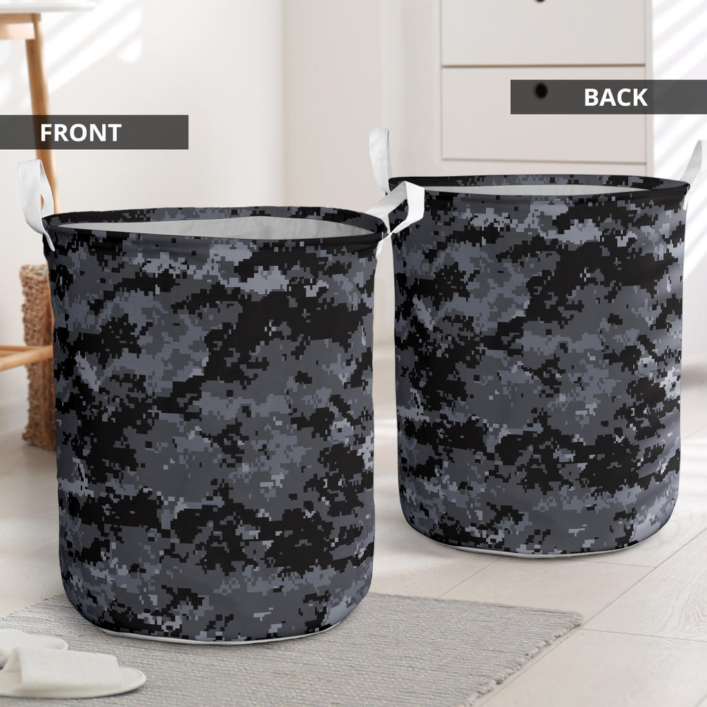 ACU Digital Black Camouflage Laundry Basket