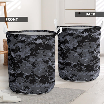 ACU Digital Black Camouflage Laundry Basket