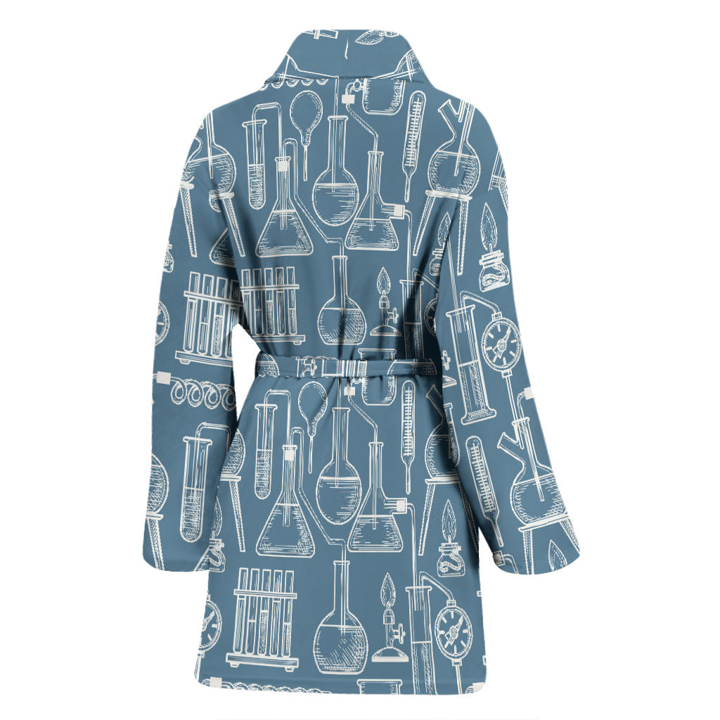 Chemical Pattern Print Design 05 Women Bathrobe