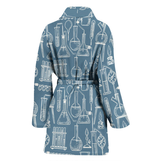 Chemical Pattern Print Design 05 Women Bathrobe
