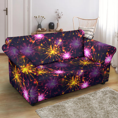Firework Print Design LKS303 Loveseat Couch Slipcover