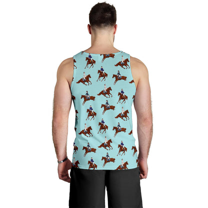 Equestrian Horse Riding Men Tank Top