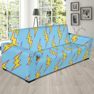 Lightning Thunder Pattern Print Design 02 Sofa Slipcover