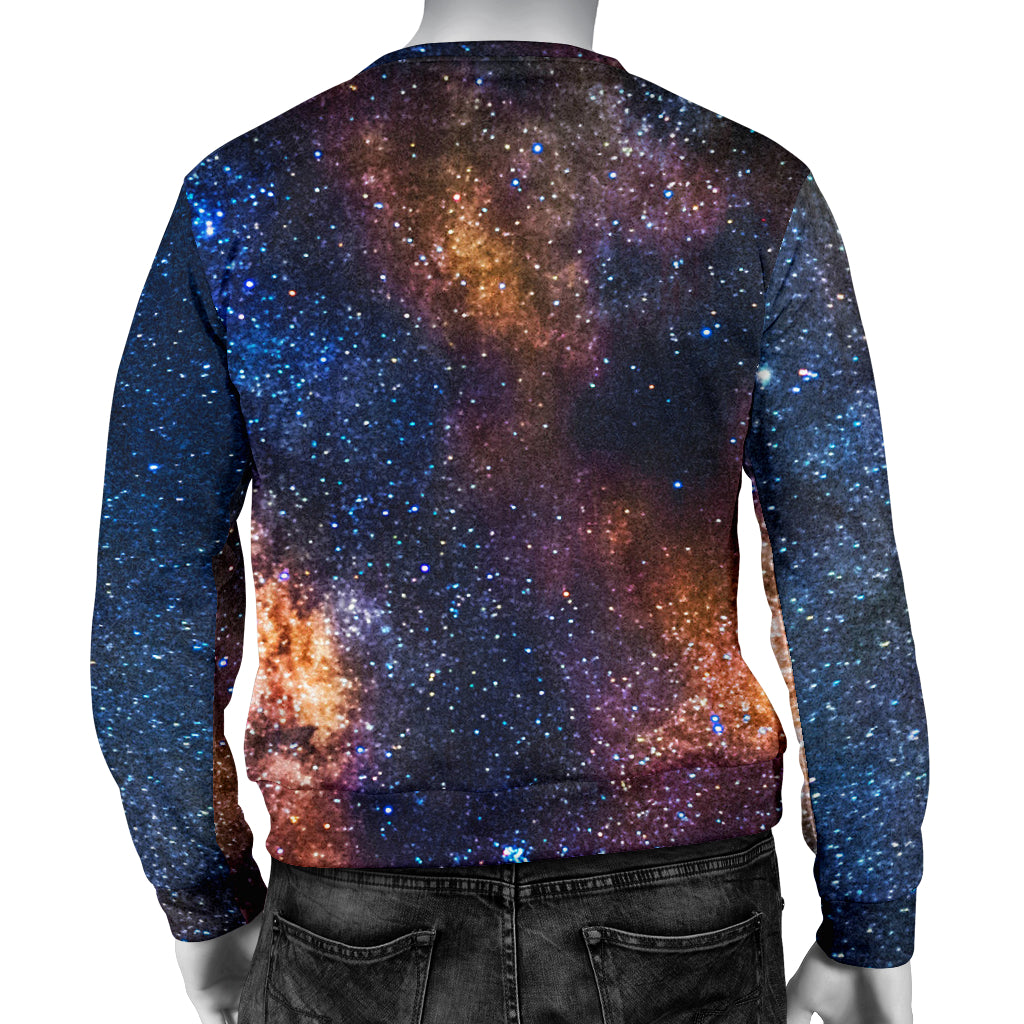 Celestial Milky way Galaxy Men Long Sleeve Sweatshirt