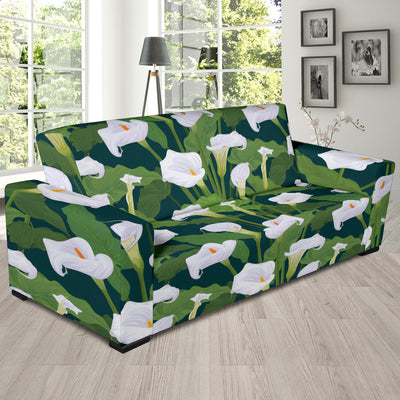 Lily Pattern Print Design 04 Sofa Slipcover