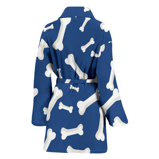 Dog Bone Pattern Print Design 03 Women Bathrobe