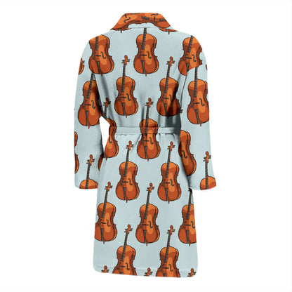 Violin Print Design LKS406 Men Bathrobe