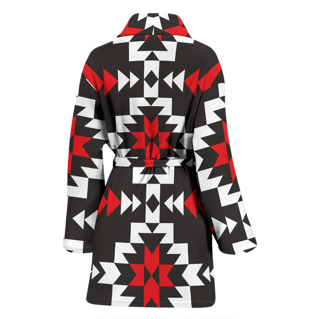Navajo Pattern Print Design A02 Women Bathrobe