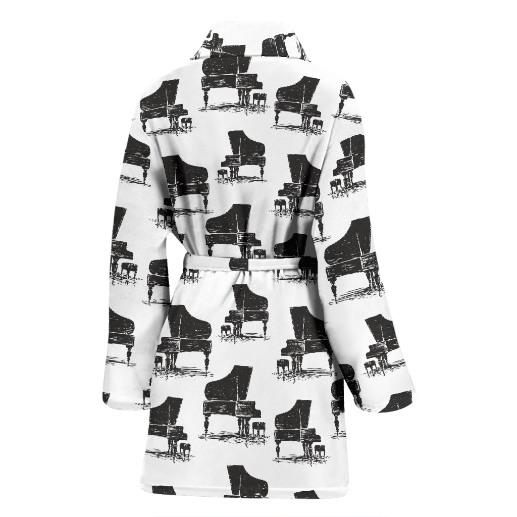 Piano Print Design LKS401 Women Bathrobe