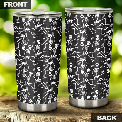 Skeleton Themed Print Tumbler