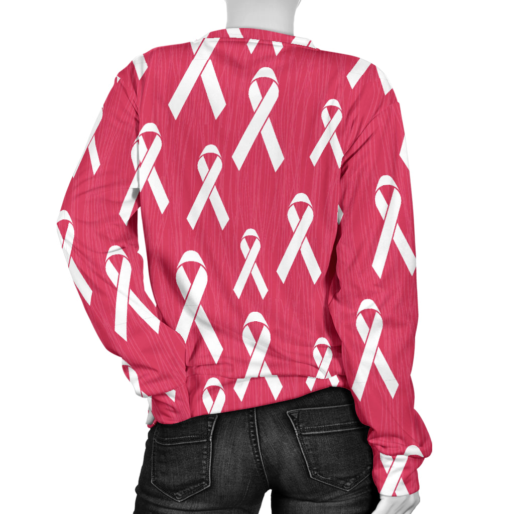 Breast Cancer Awareness Symbol Women Long Sleeve Sweatshirt