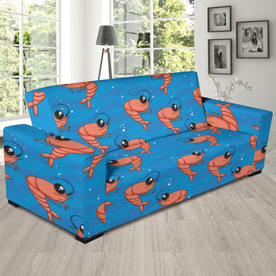 Prawn Cute Pattern Print Design 03 Sofa Slipcover