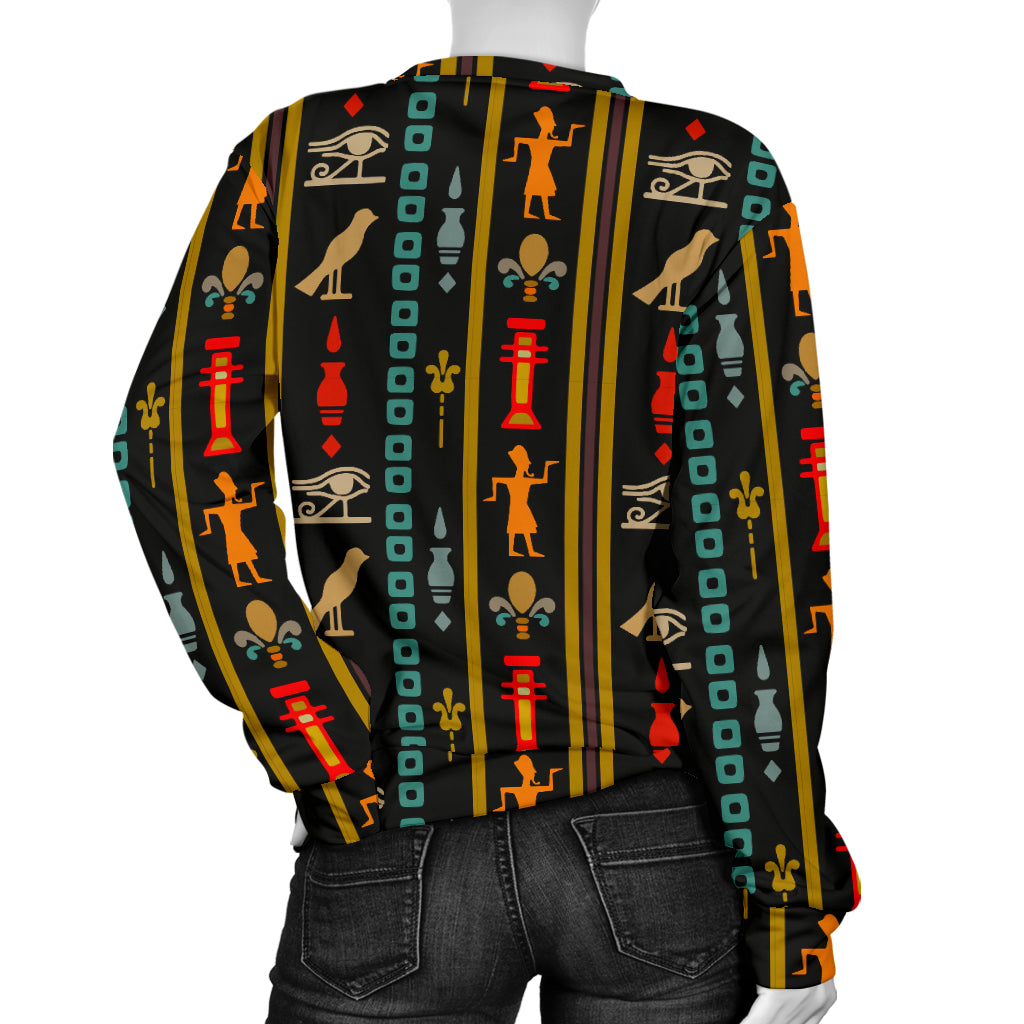 Eye of Horus Egypt Style Pattern Women Long Sleeve Sweatshirt