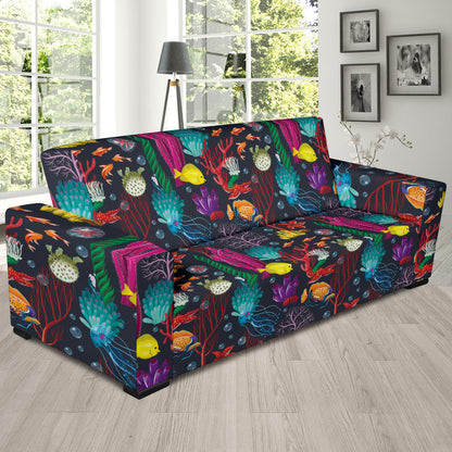 Underwater Cute Print Design LKS303 Sofa Slipcover