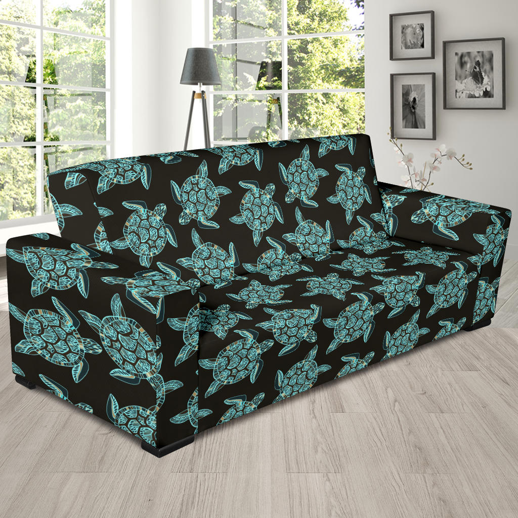 Sea Turtle Print Design LKS302 Sofa Slipcover