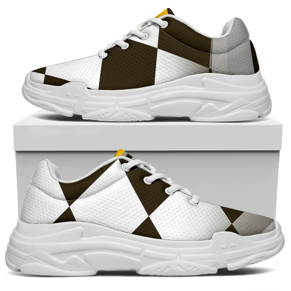 Checkered Flag Racing Style Chunky Sneakers