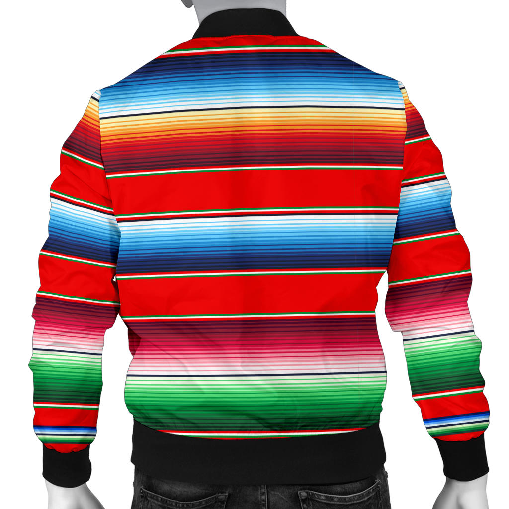 Serape Print Men Bomber Jacket