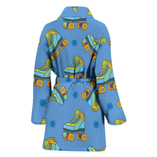 Roller skate Pattern Print Design A04 Women Bathrobe