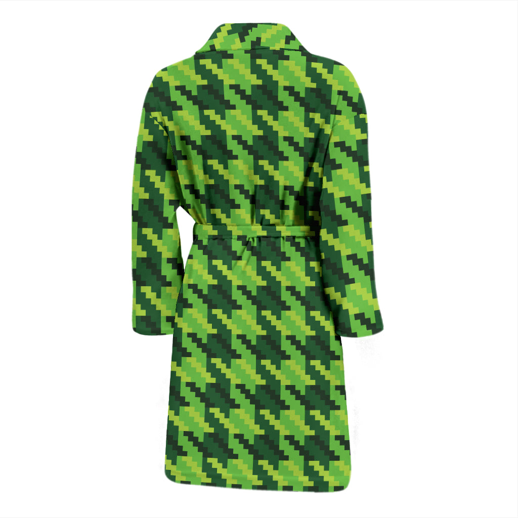 St Patricks Day Houndstooth Pattern Print LKS301 Men Bathrobe