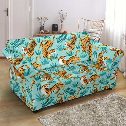 Tiger Print Design LKS304 Loveseat Couch Slipcover