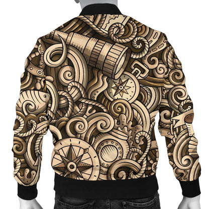 Nautical Tattoo Design Themed Print Men Bomber Jacket