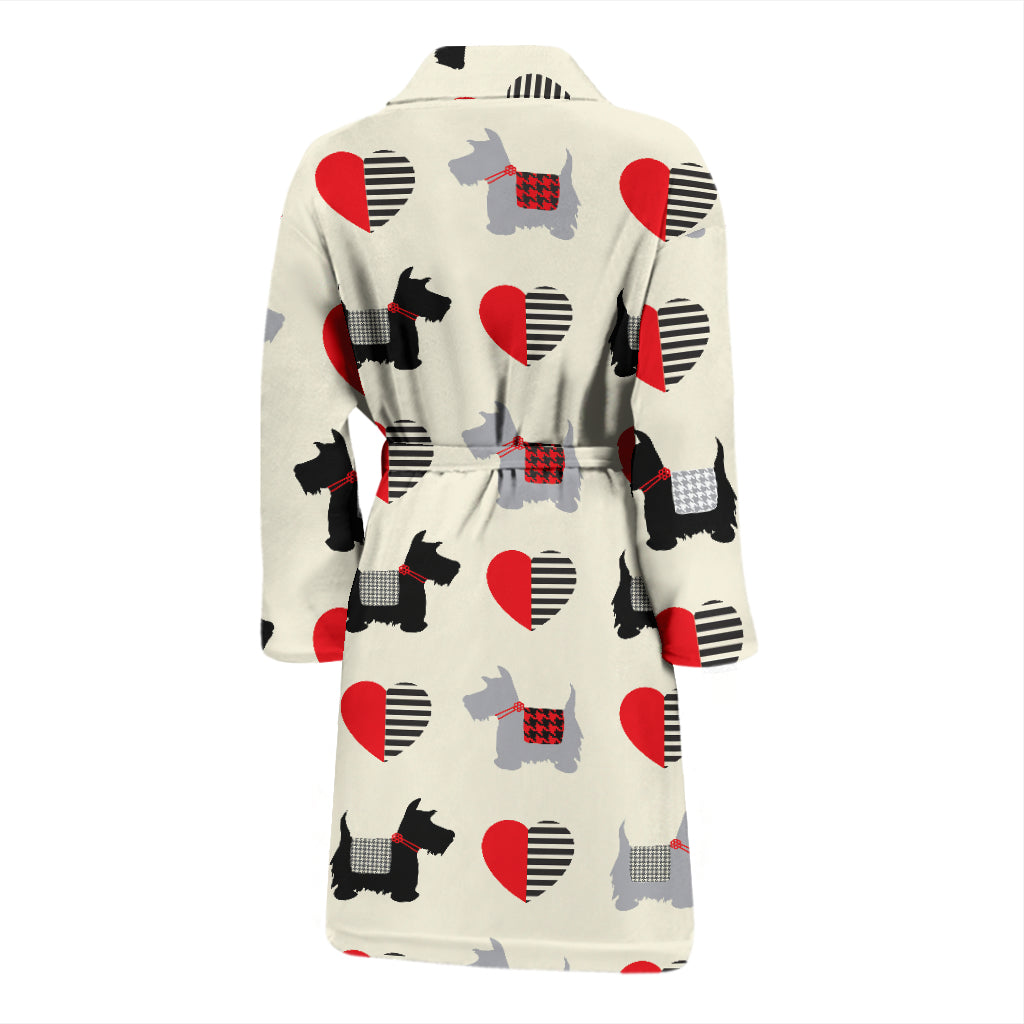 Scottish Terriers Print Design LKS3010 Men Bathrobe