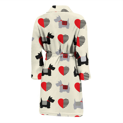 Scottish Terriers Print Design LKS3010 Men Bathrobe