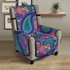 Paisley Colorful Pattern Print Design A02 Armchair Cover Protector