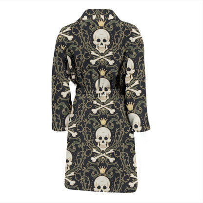 Skull King Print Design LKS307 Men Bathrobe