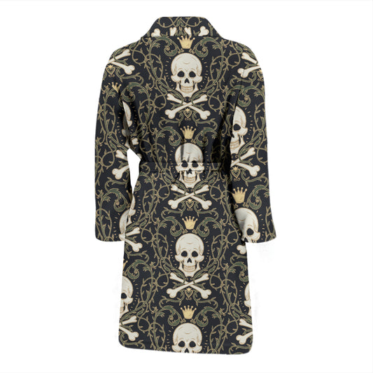 Skull King Print Design LKS307 Men Bathrobe