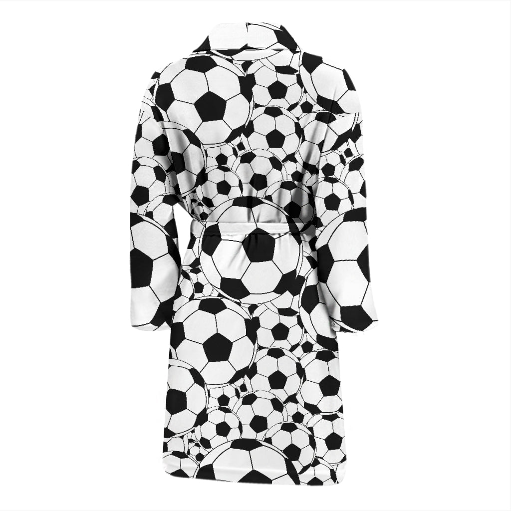 Soccer Ball Print Design LKS301 Men Bathrobe