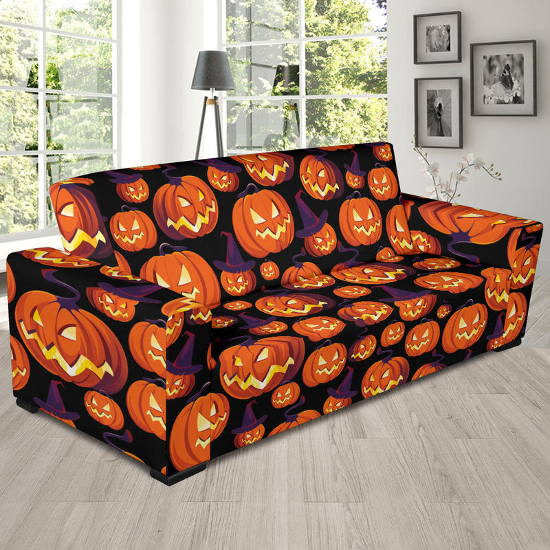 Halloween Pattern Print Design 04 Sofa Slipcover