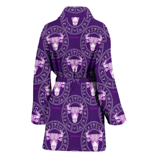 Taurus Print Design LKS303 Women Bathrobe