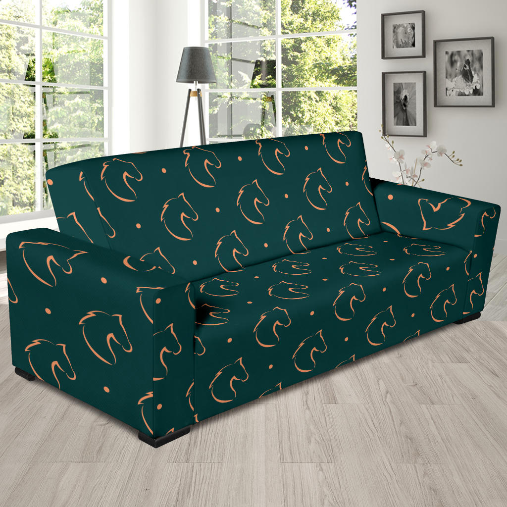 Horse Head Print Design LKS302 Sofa Slipcover