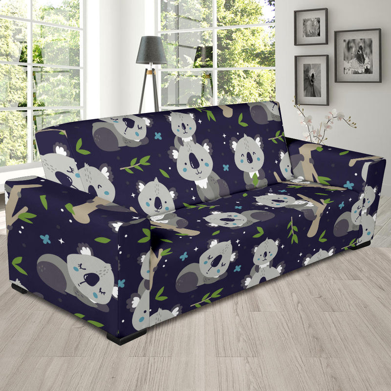 Koala Pattern Print Design 04 Sofa Slipcover