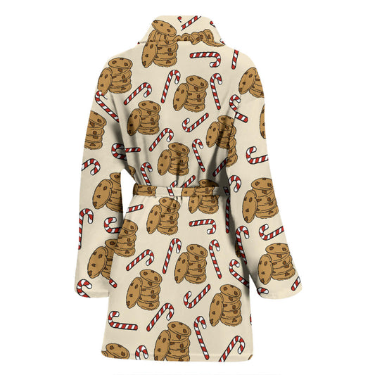 Cookie Pattern Print Design 04 Women Bathrobe