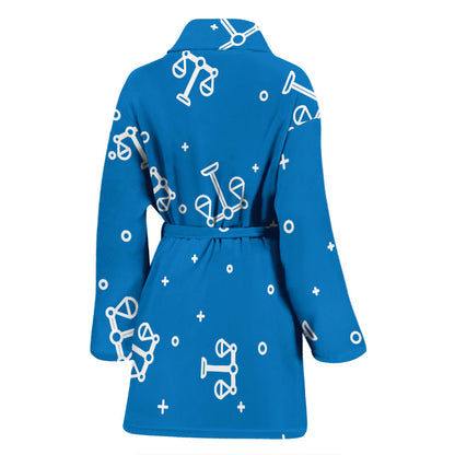 Libra Pattern Print Design 05 Women Bathrobe