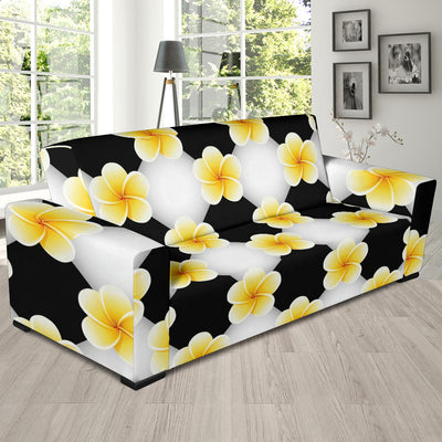 Plumeria Pattern Print Design A04 Sofa Slipcover