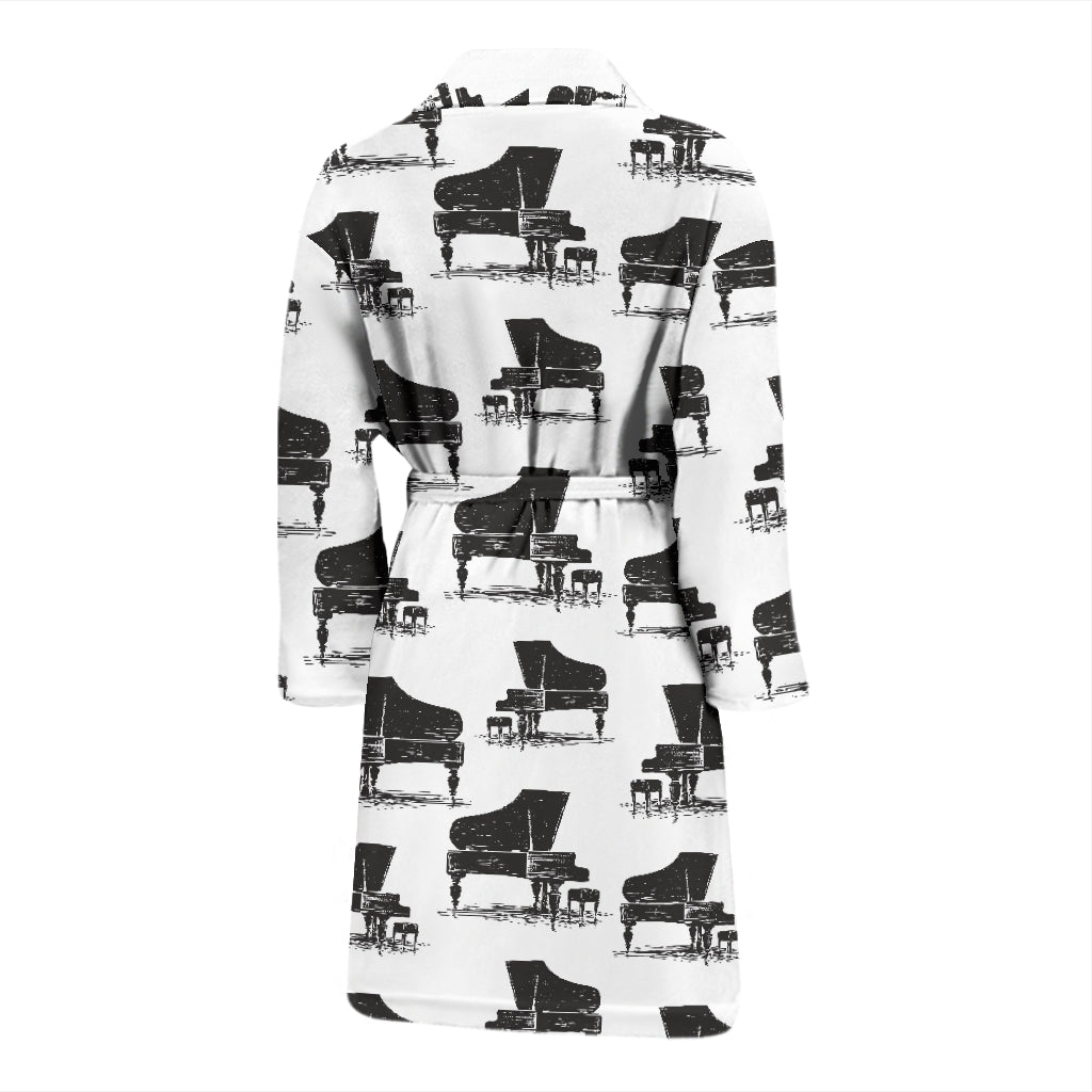 Piano Print Design LKS401 Men Bathrobe