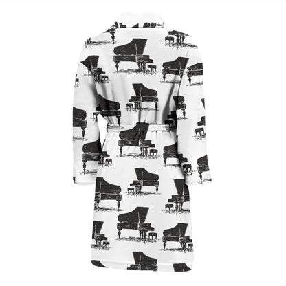 Piano Print Design LKS401 Men Bathrobe
