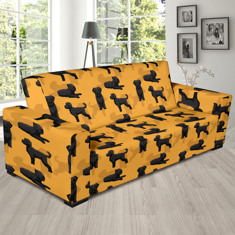 Bouviers des Flandres Pattern Print Design 01 Sofa Slipcover