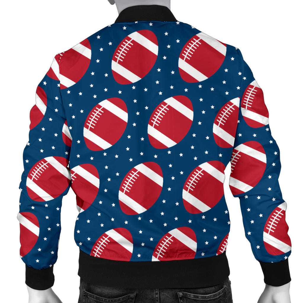 American Football Star Design Pattern Men Bomber Jacket