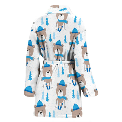 Ski Print Design LKS306 Women Bathrobe