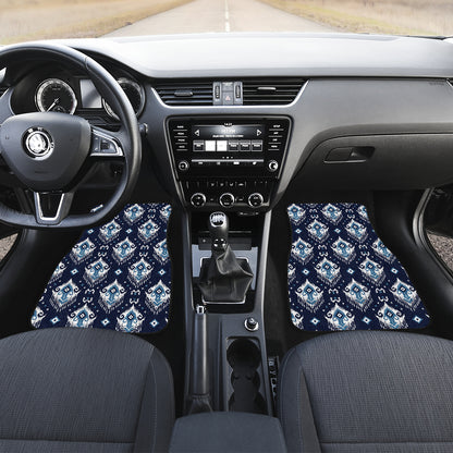 Ethnic Ornament Print Pattern Car Floor Mats Front Back