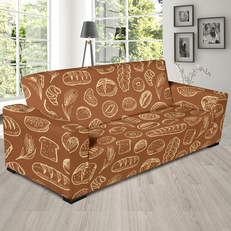 Bread Pattern Print Design 03 Sofa Slipcover