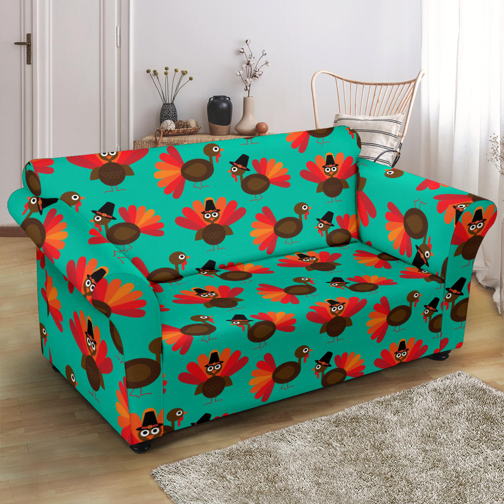 Thanksgiving Print Design LKS307 Loveseat Couch Slipcover