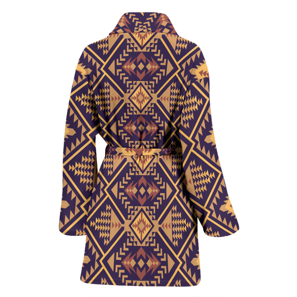 Aztec Pattern Print Design 09 Women Bathrobe